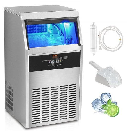 Latios Commerciële IJsblokjesmachine van Roestvrij Staal met Waterfilter en IJsschep - Productie 56 kg/24 uur - Opslag 15 kg