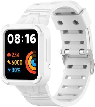 Everyday Crate Silicone Replacement Watch Band For Xiaomi Poco Watch Soft Comfortable Adjustable Strap white