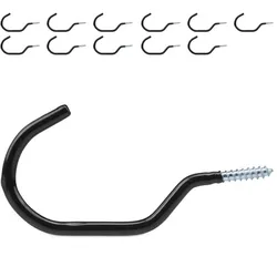 Relaxdays Fahrradhaken 12er Set Schwarz,Silber