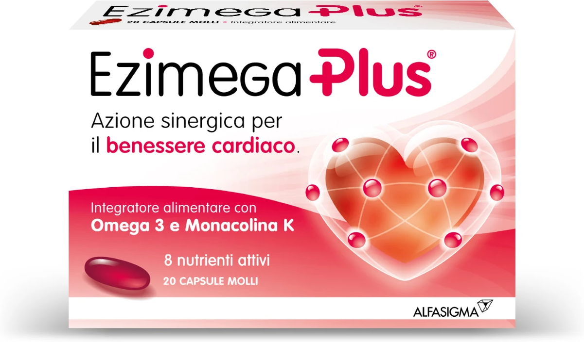 ALFASIGMA SpA Alfasigma, Ezimega Plus, 20 Capsule
