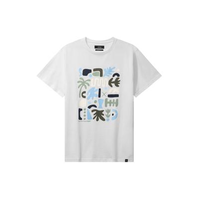T-Shirt CLEAN CUT COPENHAGEN "Clean Cut Copenhagen Huberto t-shirt", Herren, Gr. L, weiß, 100% Baumwolle, bedruckt, normal, Rundhals, Shirts T-Shirt