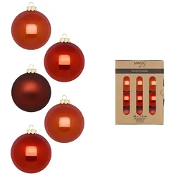 24 Weihnachtskugeln Glas 3cm matt & glänzend Christbaumkugeln Weihnachtsbaumkugeln Weihnachten Christbaumschmuck Weihnachtsbaumschmuck Kupfer Braun