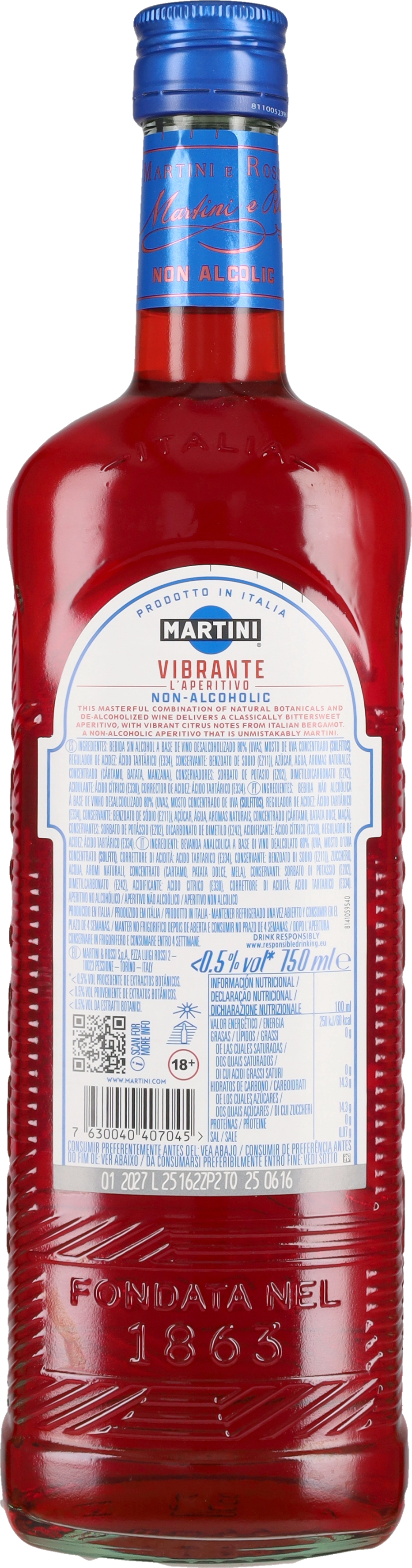 Martini Aperitivo Non-Alcoholic 'Vibrante'