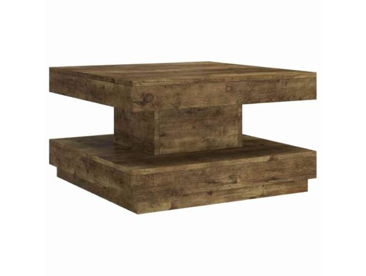 Roanoer Couchtisch Dunkelbraun 60x60x35 cm MDF Beistelltisch Wohnzimmer Kompakter Kaffeetisch in Holzoptik für Wohnzimmer und Lounge, stabile Ablage für Getränke und Deko