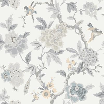 Roommates Waverly Grey & Taupe Grey C&id Moments Peel and Stick Wallpaper