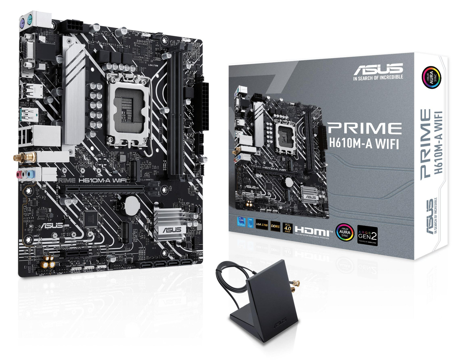 Asus Prime H610M-A WIFI moederbord LGA1700 H610 USB3.2 Gen2 WIFI5