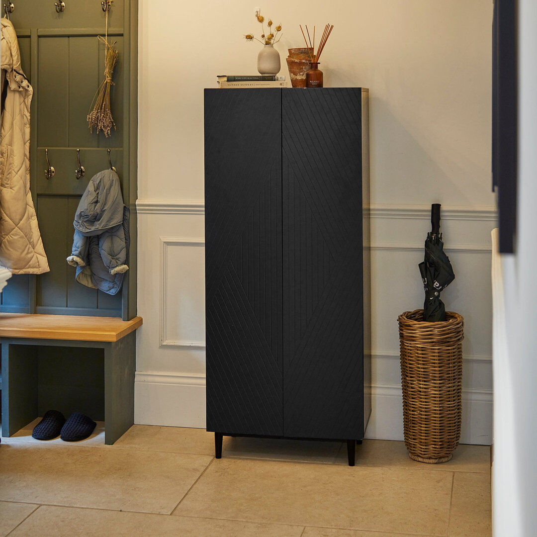 Metro Addae 10 Pair Shoe Storage Cabinet Black 10