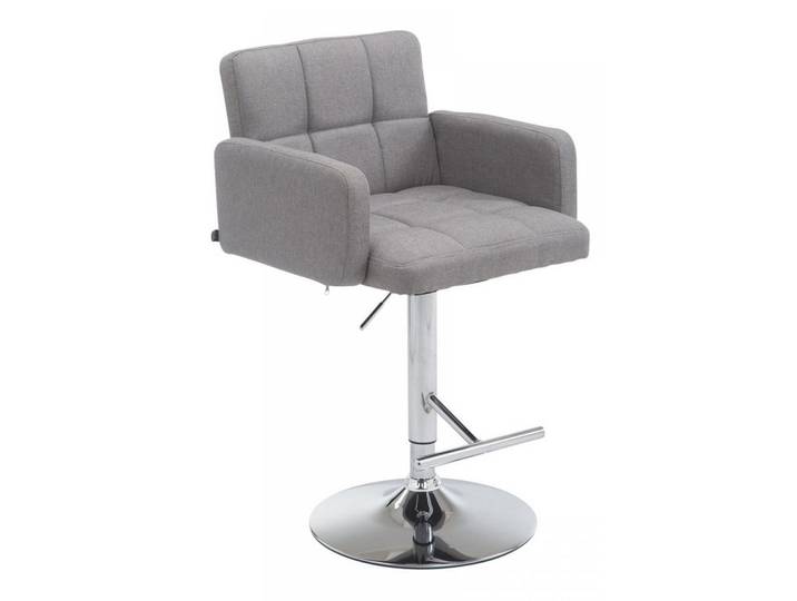 CLP Barhocker Stoff grau, Grau, Metall, 60x93x56 cm, Esszimmer, Barmöbel, Barhocker