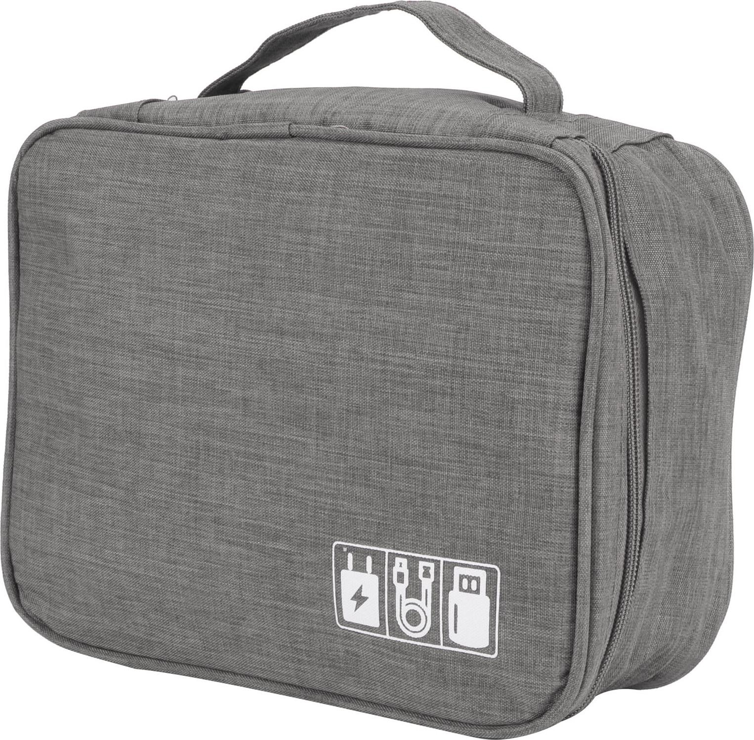 Cocosity Multifunctionele opbergtas voor elektronische accessoires en kabels, grijs
