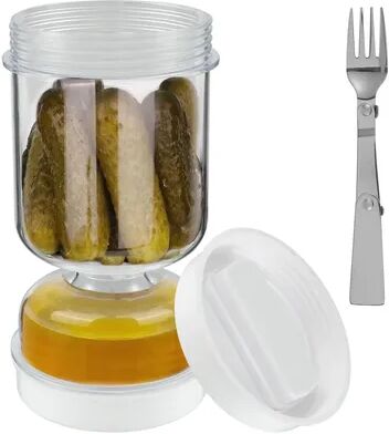 Uplifted Trends Olive Pickle Strainer Jar Airtight Flip Container With Built In Drain Basket For Kitchen Storage Olive Pickle Strainer Jar Airtight Flip Container With Built In Drain Basket For Kitchen Storage
