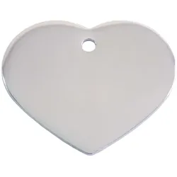 Adressanhänger mit Gravur - Herz - groß - silber