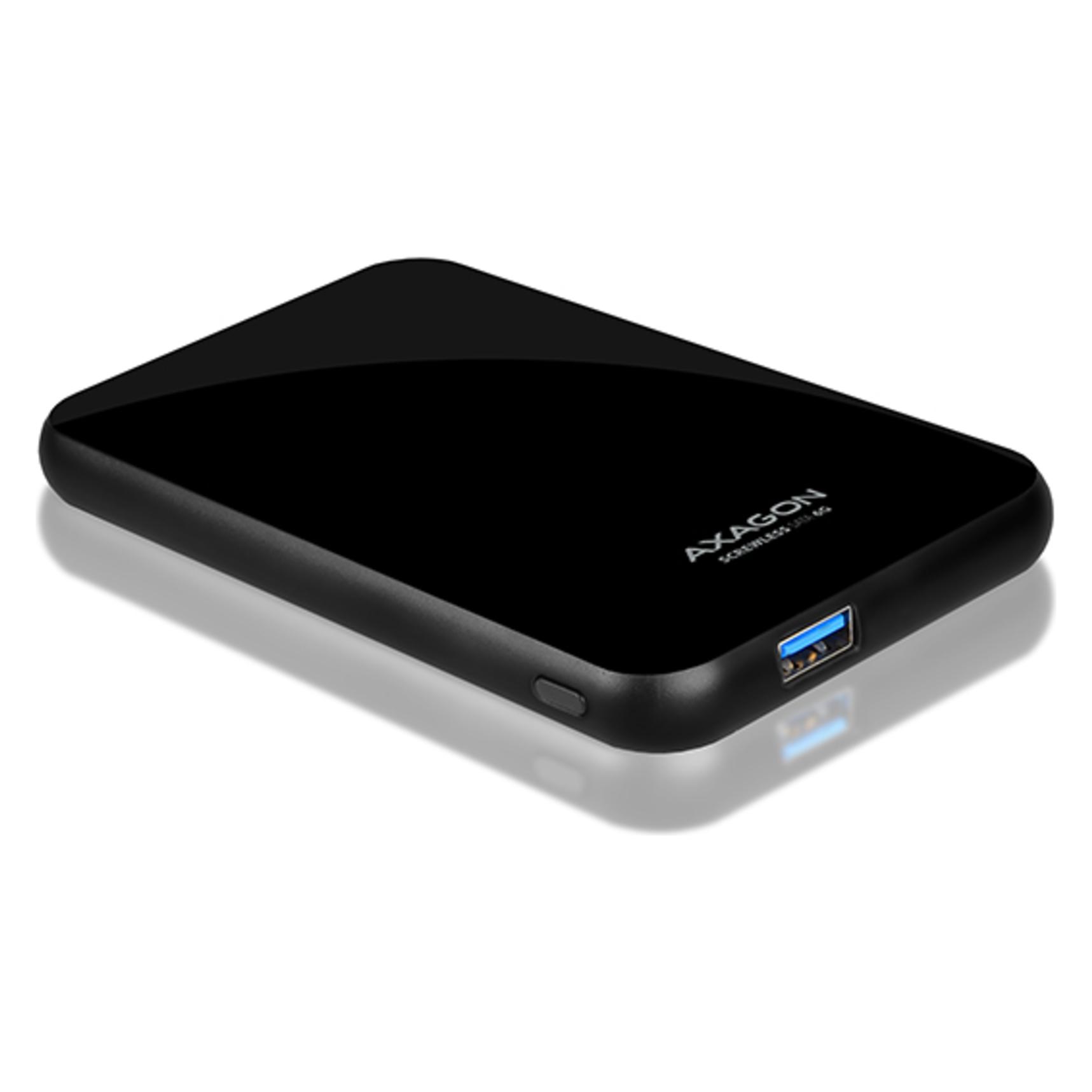 Axagon EE25-F6B externes 2,5"-Gehäuse, USB3.0 /SATA 6G, Kunststoff (2.5") (EE25-S6B)