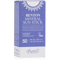 Benton, Sonnencreme, Mineral sun stick spf50 pa++++ (SPF 50+, 50 g)
