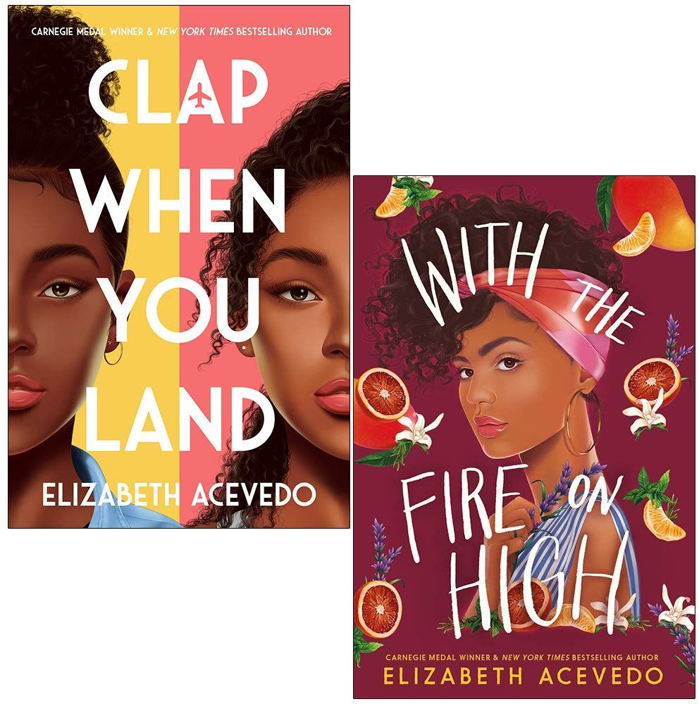 Hot Key Books Elizabeth Acevedo 2 Books Collection Set - With the Fire on High & Clap When You Land - YA Paperback - Ages 13+ - Award-Winning Coming-of-Age Fiction