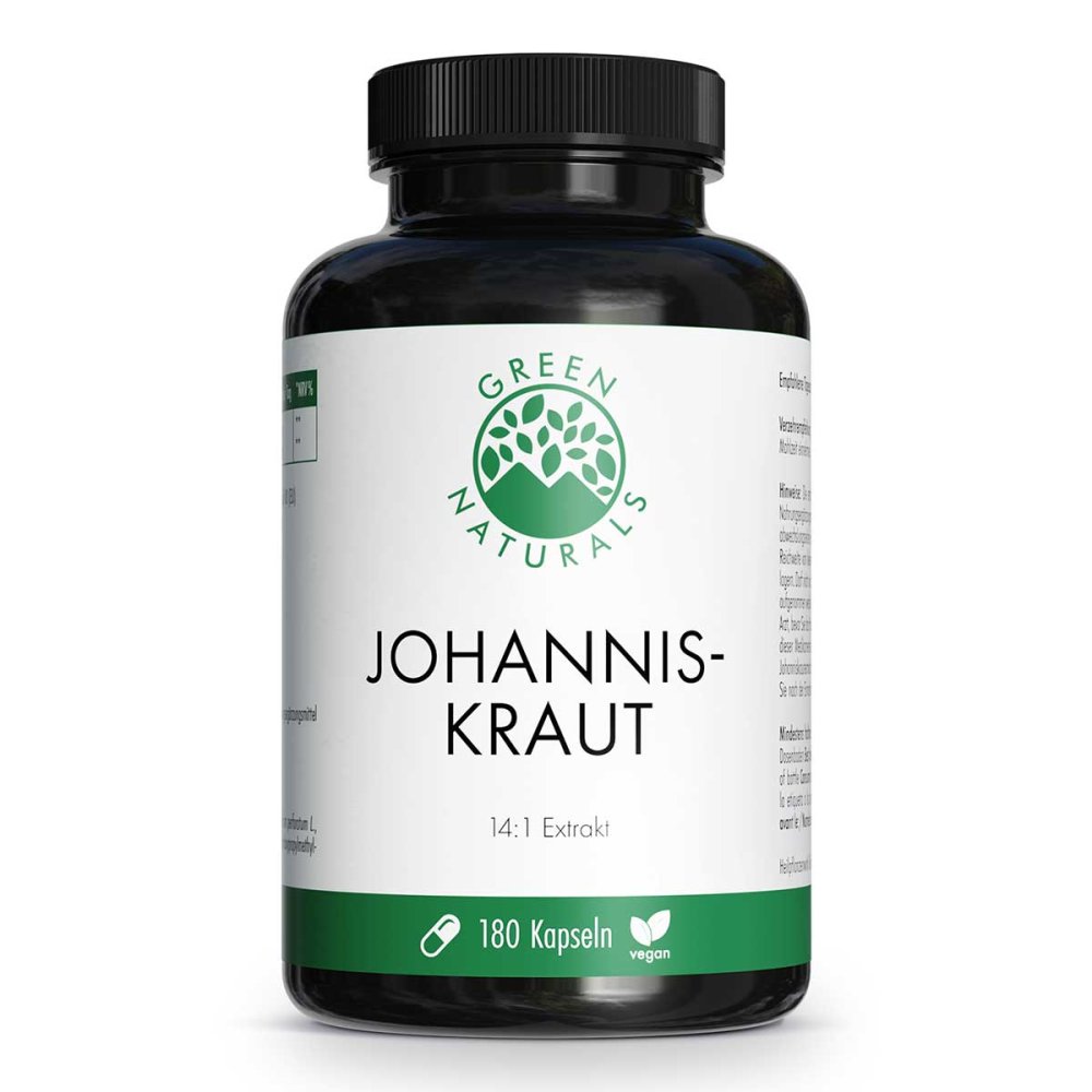 Heilpflanzenwohl GmbH Green Naturals Johanniskraut 850mg Kapseln hochdosiert vegan 19524970