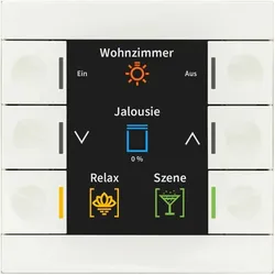 MDT BE-TAS86.02, Schalter + Taster, Weiss