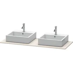 Duravit XSquare Konsole XS063GB9191 140x55cm, mit zwei Ausschnitten, Taupe