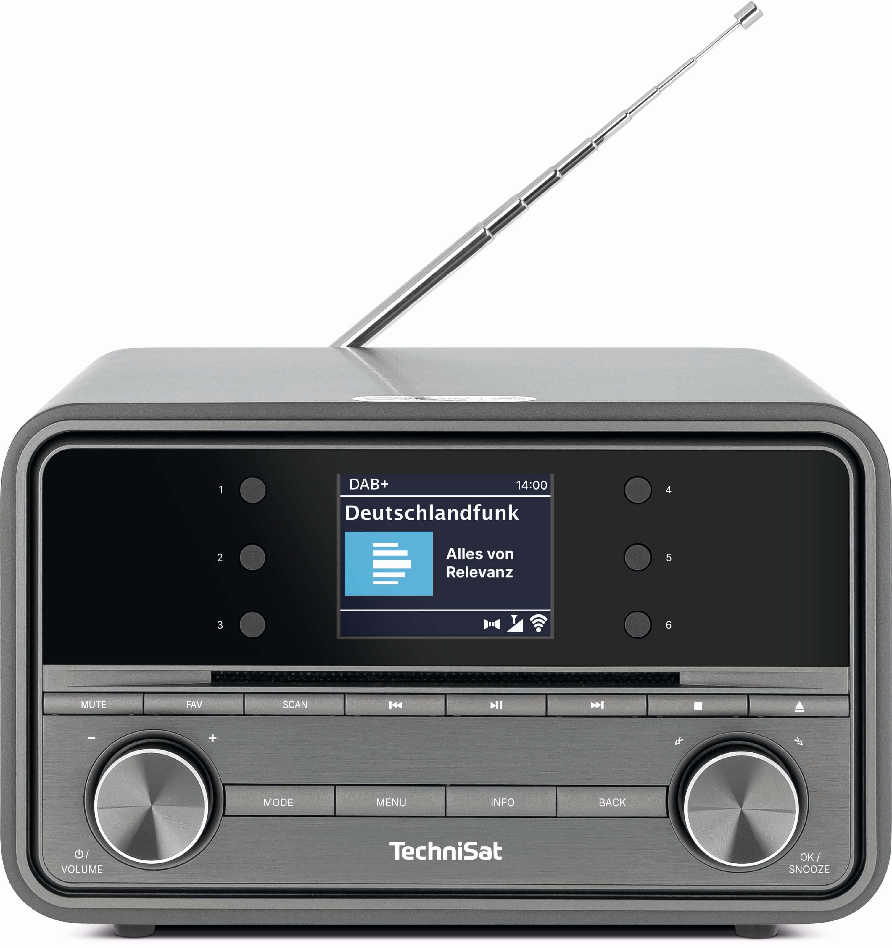 TechniSat DigitRadio 587 DAB+/UKW Internetradio Bluetooth (Anthrazit) 0000/5110