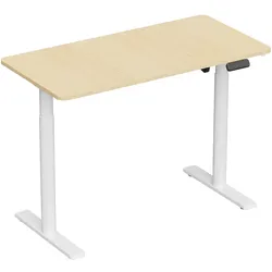 KIMEX - Kompletter motorisierter Sitz-Steh-Schreibtisch 120x60cm, helles Holz