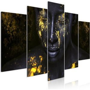 Artgeist Wandbild Gebadet in Gold, Leinwand, mehrteilig, 200 x 100 cm