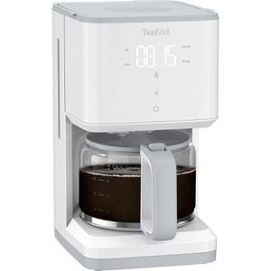 Tefal Kaffeemaschine Sense, CM6931, bis 15 Tassen, 1,25 Liter, weiß, mit Glaskanne