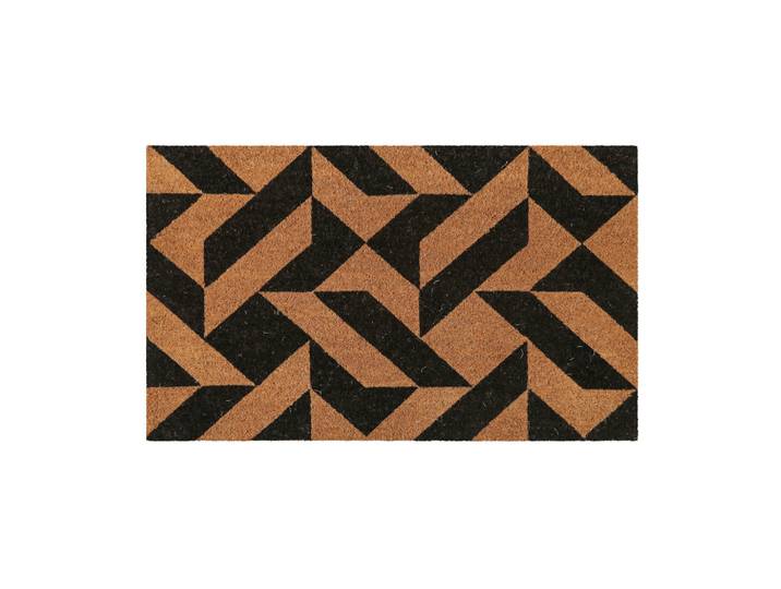 Wecon Home Fussmatte Mainstage, Schwarz, Hellbraun, geometrisch, rechteckig, 60x90 cm, schmutzabweisend, für Fußbodenheizung geeignet, rutschhemmend, pflegeleicht, widerstandsfähig, Teppiche und Böden, Schmutzfangmatten, Fußmatten