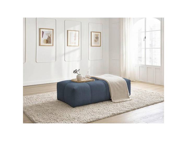Hocker Everest, Dunkelblau, Kunststoff, rechteckig, 140x40x70 cm, Wohnzimmer, Hocker, Sitzhocker