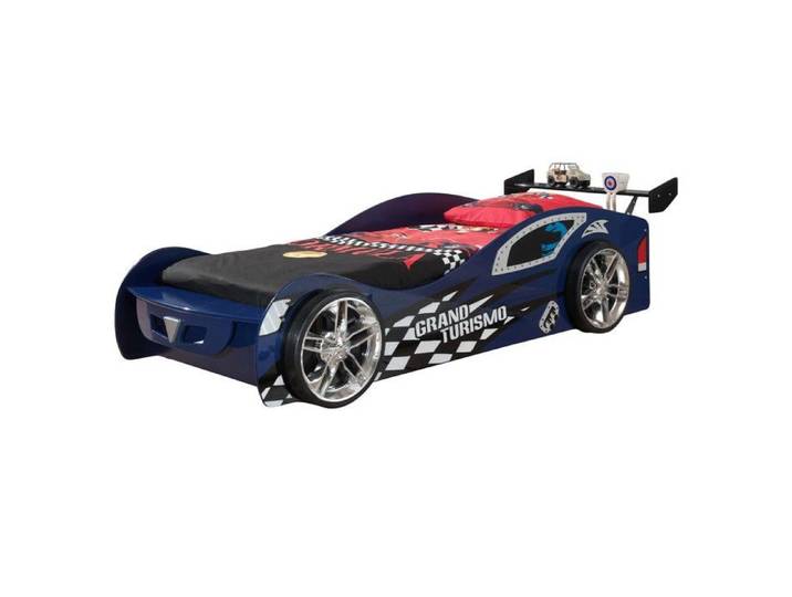 Pack - Lit Enfant & Matelas  Gran Turismo  90x200cm Bleu