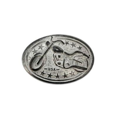 Gürtelschnalle RETTUNGSRING GÜRTEL "Bike Grau", Herren, silber (silberfarben), Obermaterial: 100% Metall, gemustert, Gürtel
