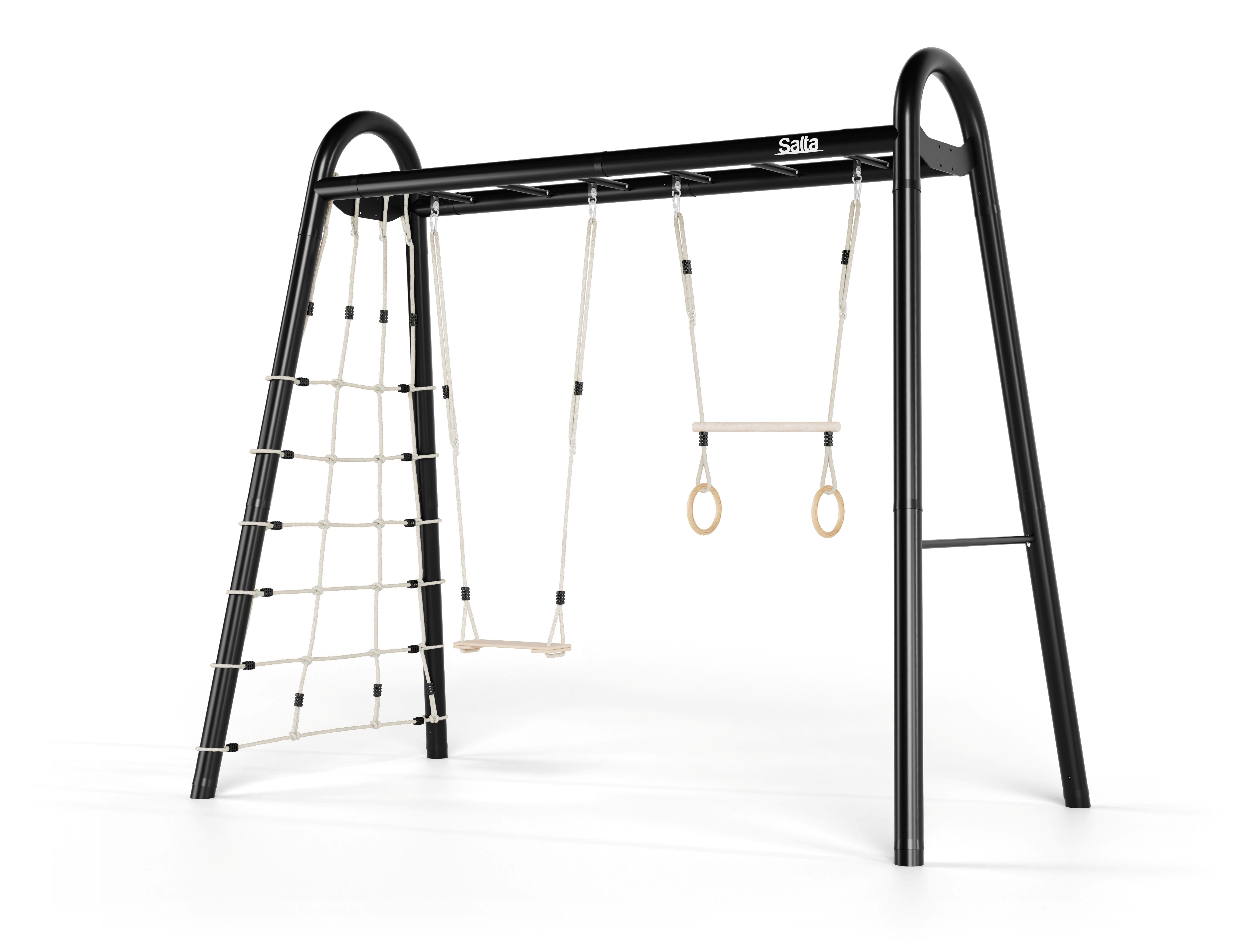 Salta - Playfit Klettergerüst - L - Set 1 - Kletternetz, Schaukel, Trapez mit Ringen