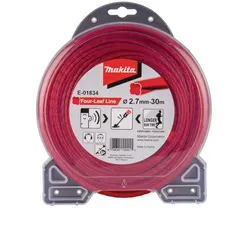 Makita Mähfaden Four-Leaf 2,7mm 30m rot für Akku-Sensen und -Trimmer E-01834