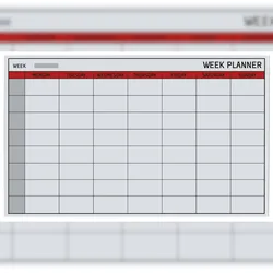 Bi-Office Glas "Week Planner" 78x48cm