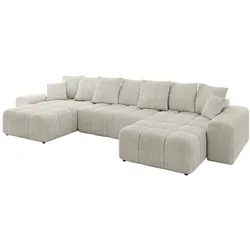 WOHNLANDSCHAFT ENIL-U 401x189x68 Creme Cord