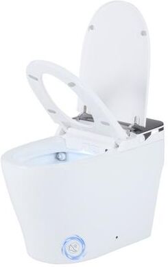 Costway Smart Toilet with Built-in Bidet ADA Height with Auto Flush and Heated Seat and Remote-White