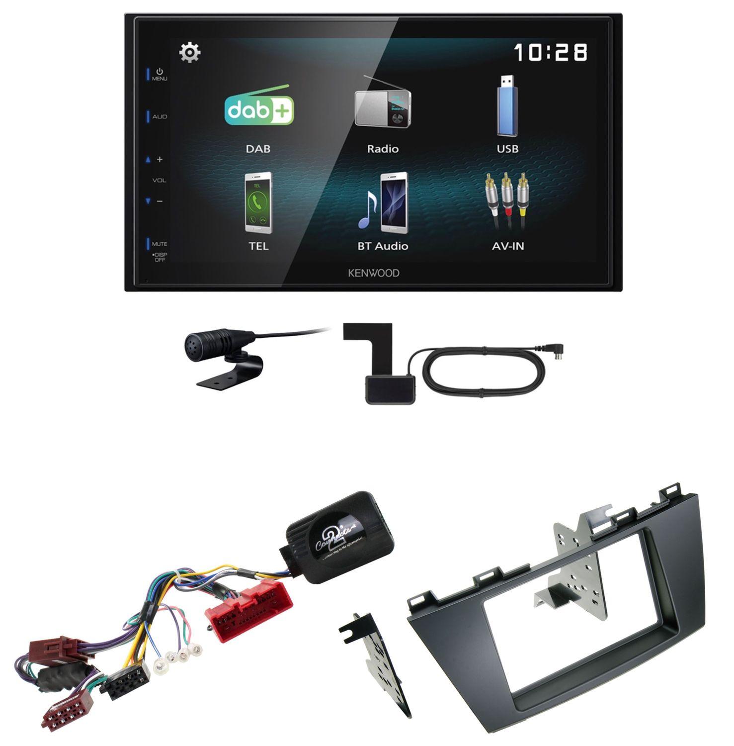 Kenwood DMX-125DAB DAB+ USB Bluetooth MP3 Einbauset für Mazda 5 CW