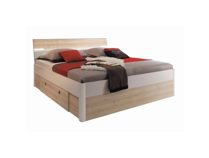 Ti'me Stauraumbett, Weiß, Buche, 2 Schublade(n) Schubladen, E, 180x200 cm, Schlafzimmer, Betten, Stauraumbetten