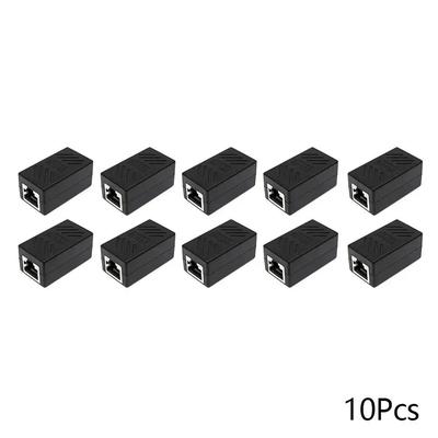 RJ45 Ethernet Coupler Extender Female To Female Cat5 Cat6 Connector Adapter For Networking 10 Pcs