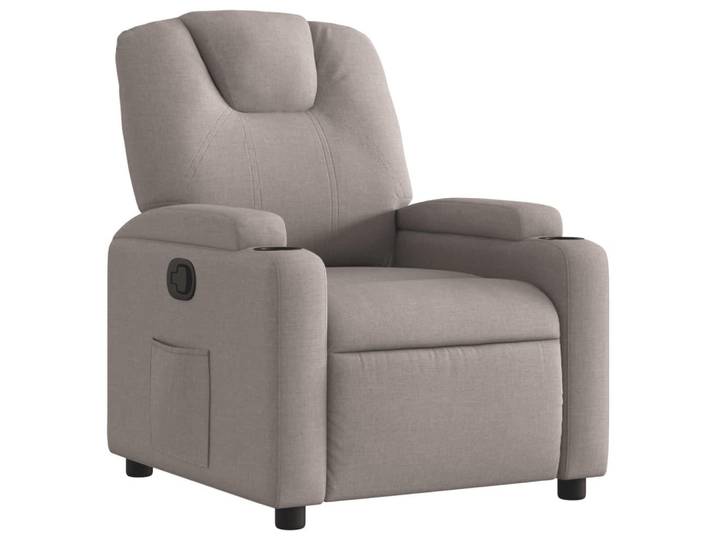 vidaXL Relaxsessel Taupe Stoff, 88x97x74 cm, Wohnzimmer, Sessel, Relaxsessel