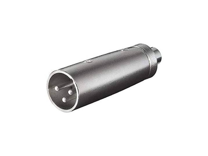 Wentronic XLR adapter 3-polig XLR stekker op cinch koppeling zwart