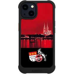 Nivocase Hülle für Apple iPhone 14 Stossfeste Handyhülle NIVOmax Case Schwarz 1. FC Köln Offizielles (Apple iPhone 14), Smartphone Hülle, Schwarz