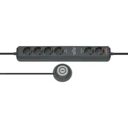 Brennenstuhl Eco-Line Comfort Switch Verlängerungskabel 2 m 6 AC-Ausgänge Anthrazit