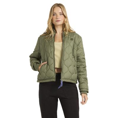Bomberjacke BILLABONG "Cuesta", Damen, Gr. M, grün (treehugger), Obermaterial: 100% Polyester., Jacken Bomberjacke