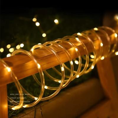 Uplift Treasures 100 LED Solar Tube String Light Warm White Outdoor Garden Light warm 10 M (100 Leds)
