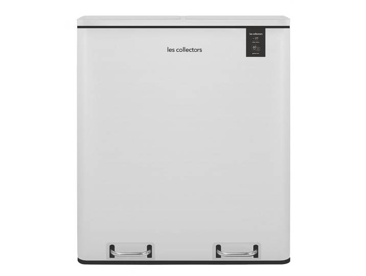 Les Collectors Recyclingmülleimer 60L, 2x30L Behälter, Weiß N°918, Metall, 58.5x65x36 cm, Haushalt & Reinigung, Reinigung, Mülleimer & Abfallsammler