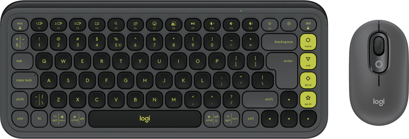 Logitech Pop Icon Combo draadloos Bluetooth toetsenbord en muis QWERTY schaarknopmechanisme antraciet