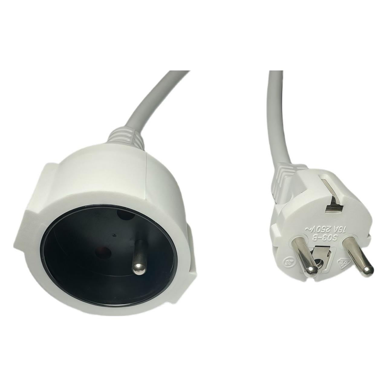 MicroConnect Power Extension Cord EU to (2 m, CEE 7/5) (MC-PE0200FRW)