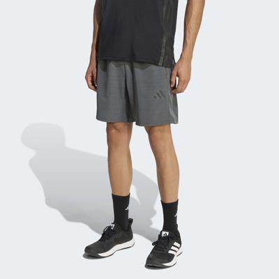 Shorts ADIDAS PERFORMANCE "WE BAS MEL SHO", Herren, Gr. S, L-Gr, grau (schwarz melange, innenbeinlänge ca. 23 cm), Obermaterial: 100% Polyester, Hosen Shorts