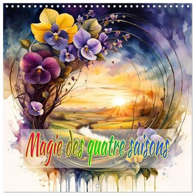 Magie des quatre saisons (Calendrier mural carré 2027 30x30 cm) Calendrier double avec une page pour vos prises de notes