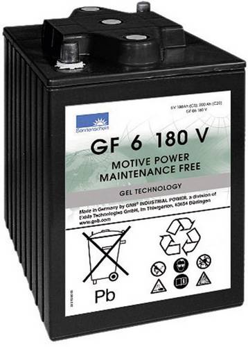 GNB Sonnenschein GF 06 180V Bleiakku 6V 180Ah Blei-Gel (B x H x T) 246 x 275 x 192mm Konuspol Wartungsfrei