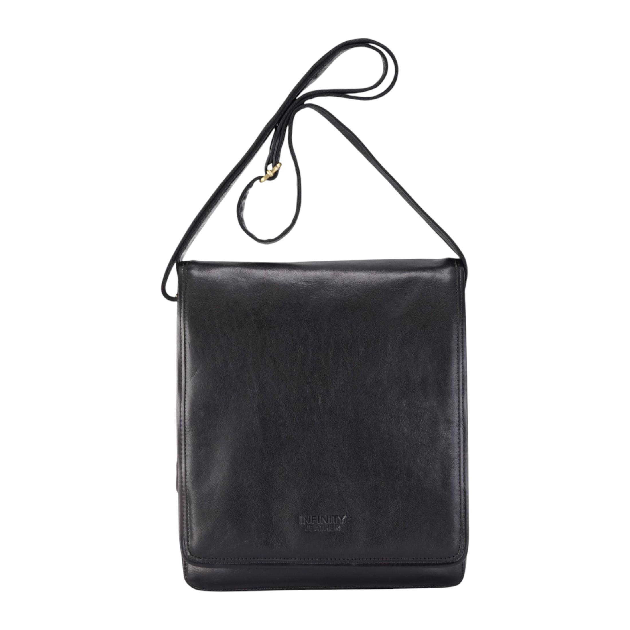 Leder Vintage Schwarz Messenger Schulter Crossbody Reise Business Tasche - Ranger